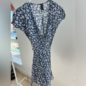 Baby blue floral summer dress
